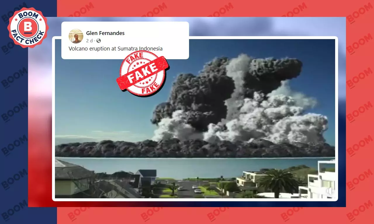 દરીયામાં જ્વાળામુખી વિસ્ફોટના સિમ્યુલેશન વિડીયોને ઈન્ડોનેશિયામાં ભુકંપ ગણાવી શેર કરાયો